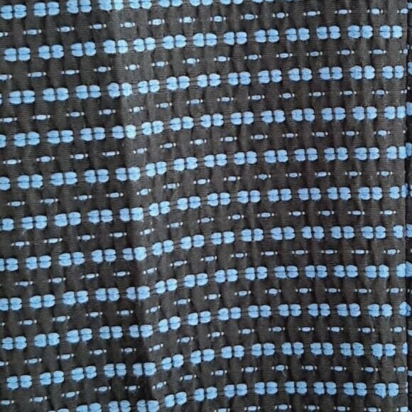 ANNE KLEIN | Woven Textured Pattern Front Crease Ankle Crop Trousers Blue Sz 10 - Picture 5 of 11